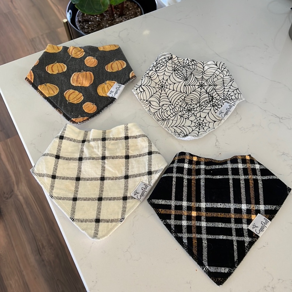 Copper Pearl Baby bandana bibs